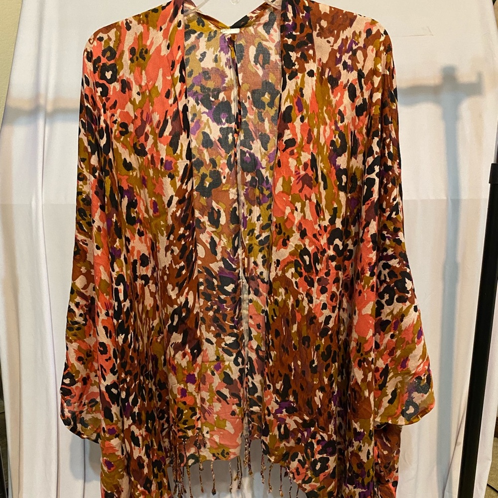 cheetah print kimono